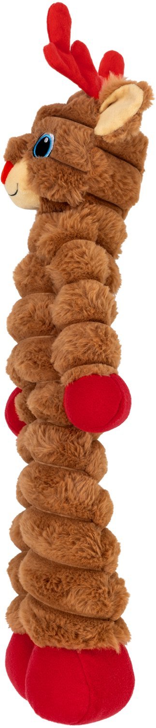 KONG Holiday Shakers Crumples Reindeer XL - Christmas Plush Squeaky Dog Toy - Share Happy Outfits
