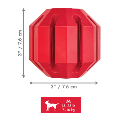 KONG Holiday Stuff-A-Ball Medium - Christmas Rubber Treat-Dispensing Dog Toy - Share Happy Outfits
