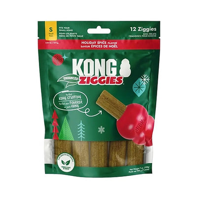 Holiday Ziggies Enhanced - Christmas Dental Dog Chews with Cranberry &amp; Cinnamon 198g