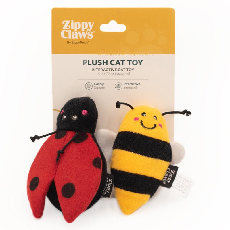 Ladybug &amp; Bee Catnip Toy Set - Interactive Catnip Toys - Share Happy Outfits