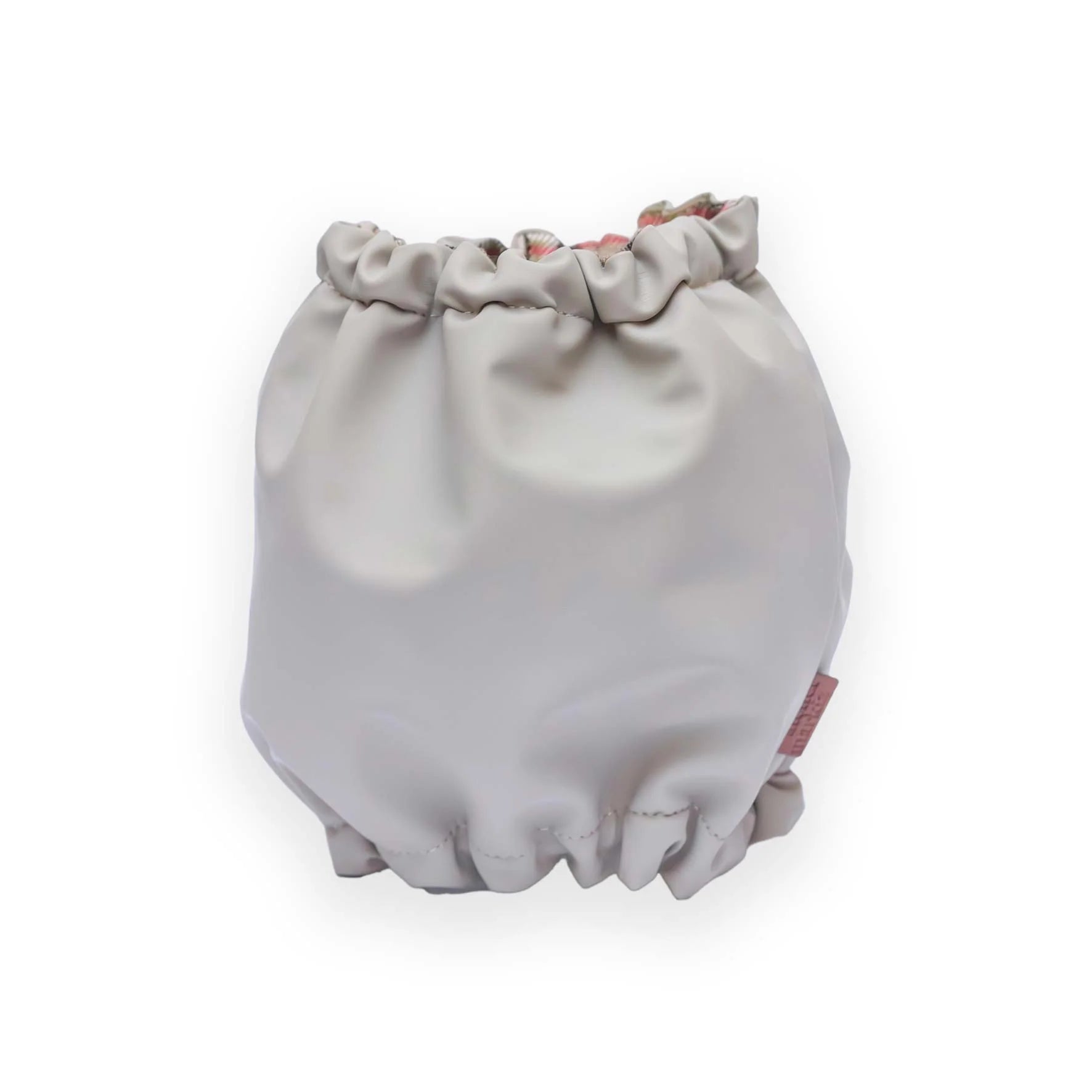 Gray dog snood on a white background
