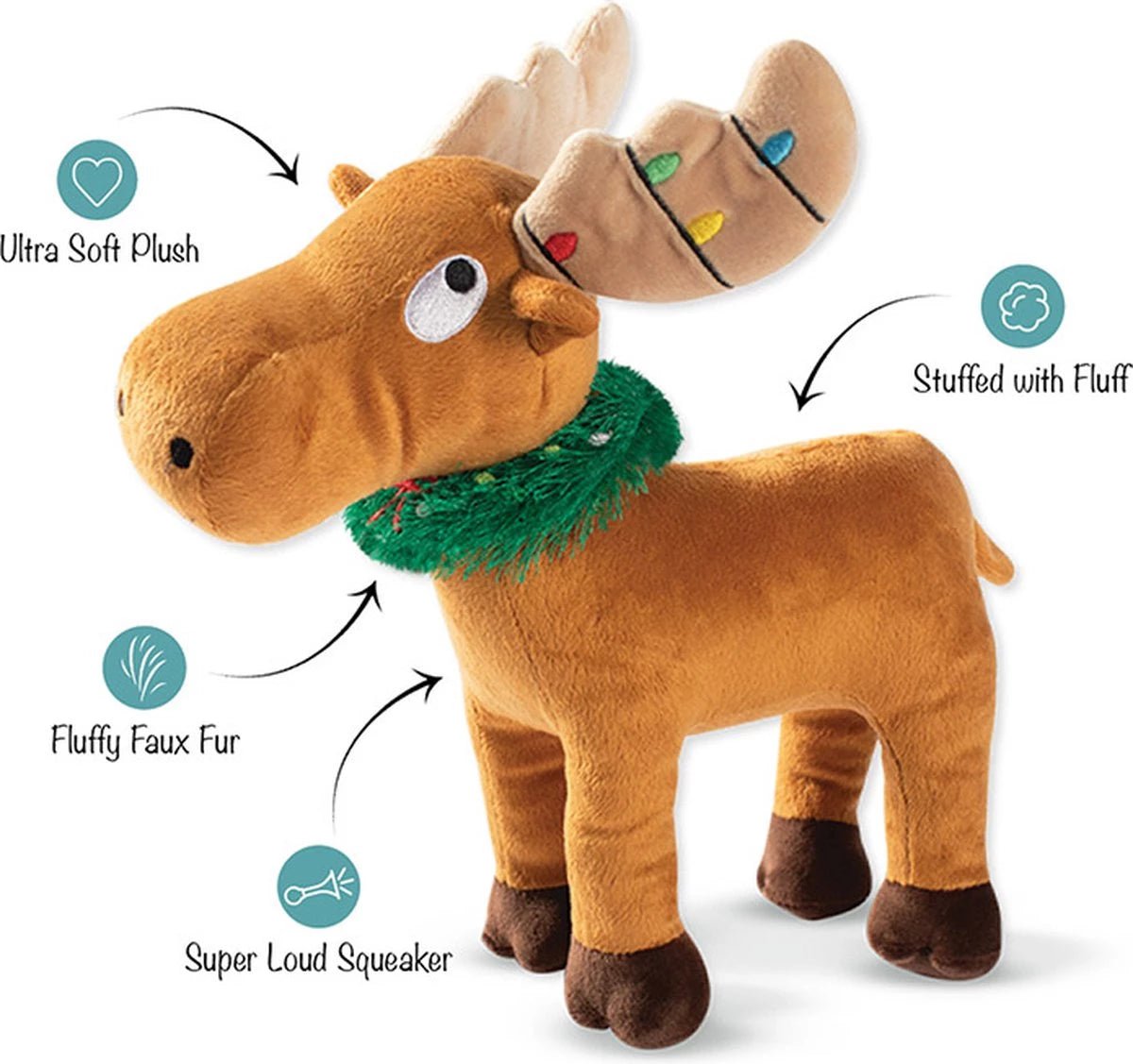 Merry Chrismoose - Christmas Moose Plush Dog Toy