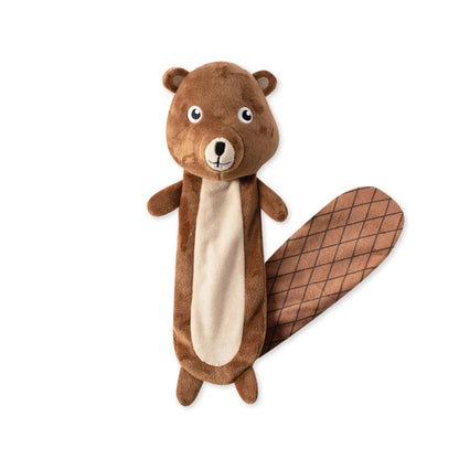 Mr. Gnaw It All™ Beaver Dog Toy | Flat Plush Dog Toy with Squeaker &amp; Crinkle - Share Happy Outfits