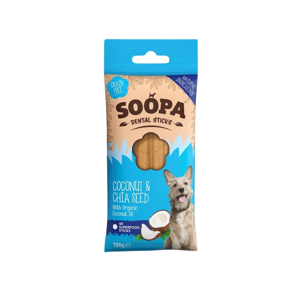 Natural Vegan Dog Dental Sticks – Coconut &amp; Chia Seed - Share Happy Outfits