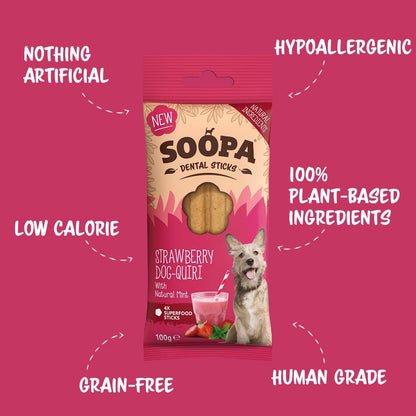 Natural Vegan Dog Dental Treat – Strawberry Dog-Quiri Sticks - Share Happy Outfits