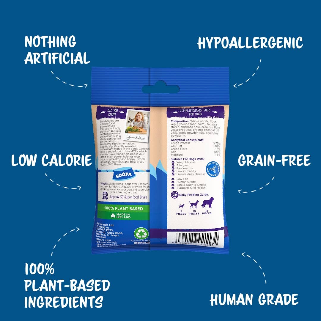 Natural Vegan Dog Healthy Bites – Apple &amp; Blueberry - Share Happy Outfits