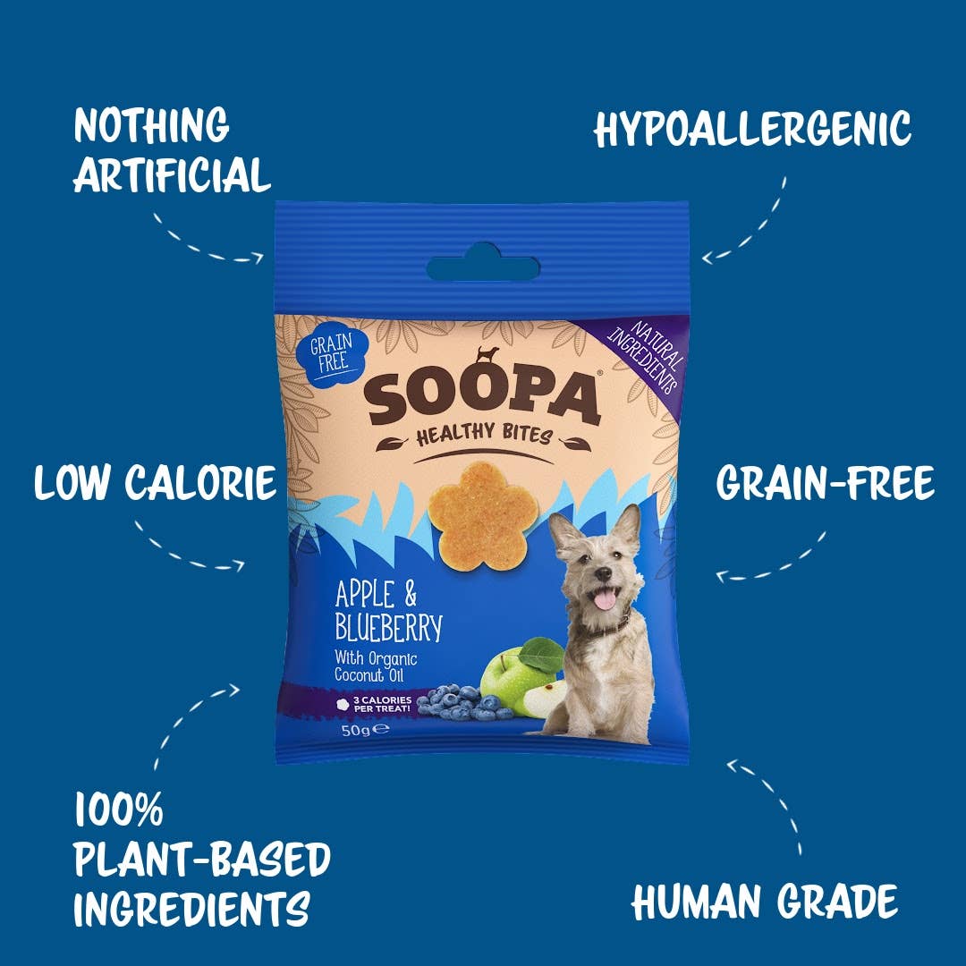 Natural Vegan Dog Healthy Bites – Apple &amp; Blueberry - Share Happy Outfits