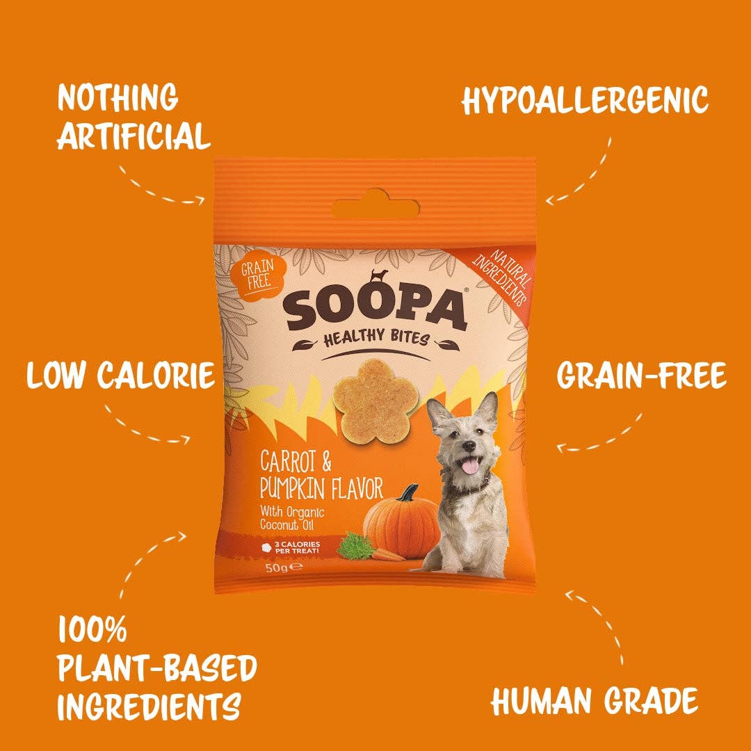 Natural Vegan Dog Healthy Bites - Carrot &amp; Pumpkin - Share Happy Outfits