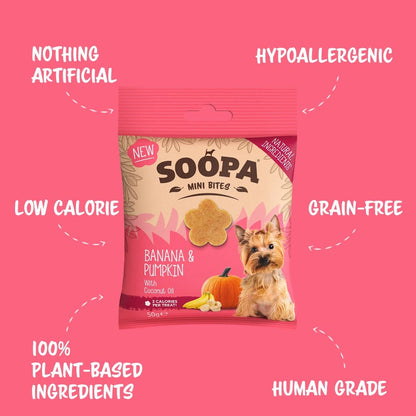 Natural Vegan Mini Dog Healthy Bites - Banana &amp; Pumpkin - Share Happy Outfits