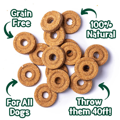 Park Life Fris-Bix – Peanut Butter Dog Treats – Interactive Frisbee Biscuits – Grain-Free &amp; Natural (100g) - Share Happy Outfits