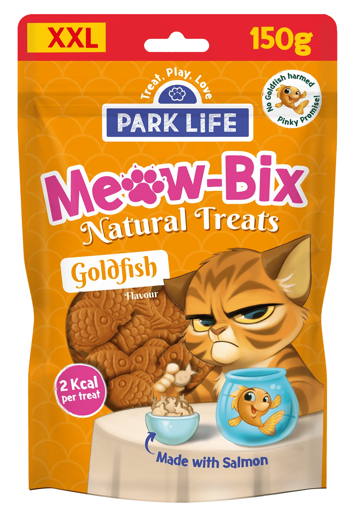 Park Life Meow-Bix – Salmon &amp; Chicken Cat Treats – With Catnip – Grain-Free &amp; Natural (150g) - Share Happy Outfits