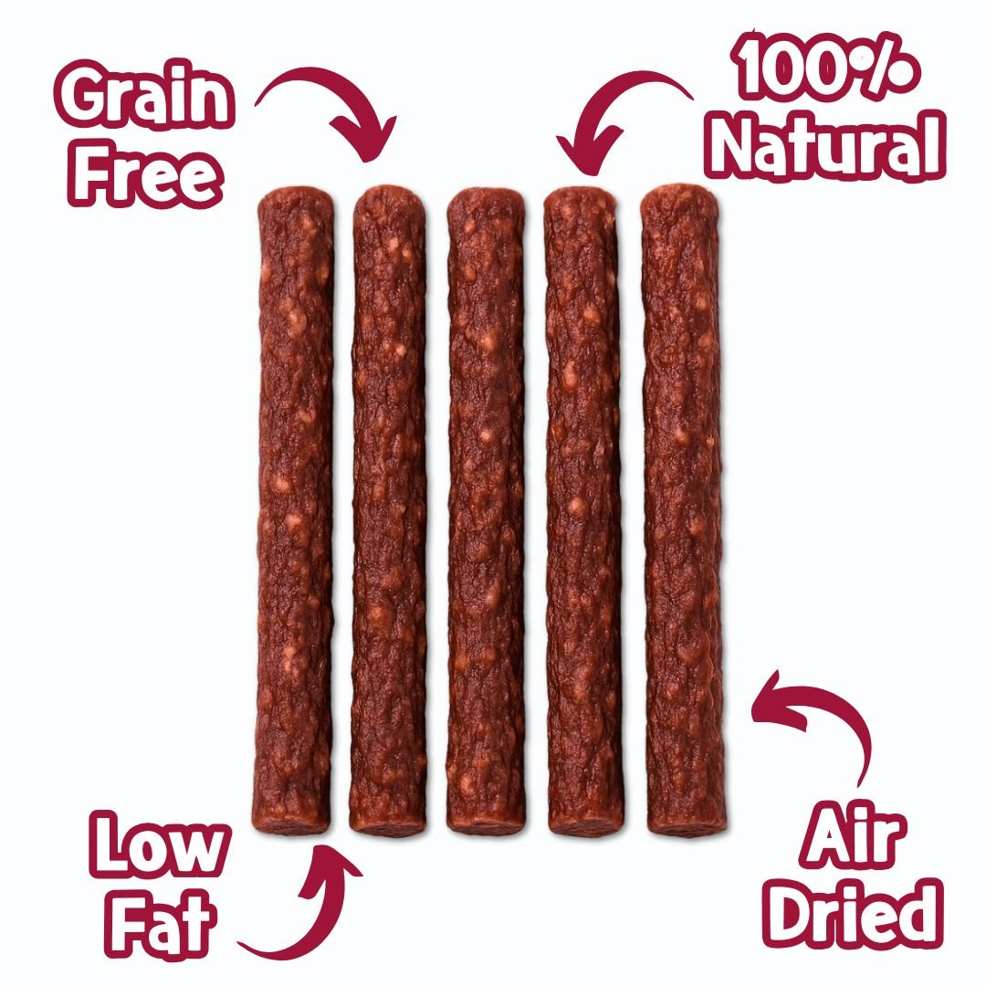Park Life Pupperoni Chews Dog Treats – Pork Flavour (70g) - Grain-Free, Rawhide-Free Chew Sticks | Low Fat, Long-Lasting Dog Treats - Share Happy Outfits