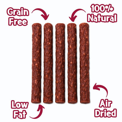 Park Life Pupperoni Chews Dog Treats – Pork Flavour (70g) - Grain-Free, Rawhide-Free Chew Sticks | Low Fat, Long-Lasting Dog Treats - Share Happy Outfits