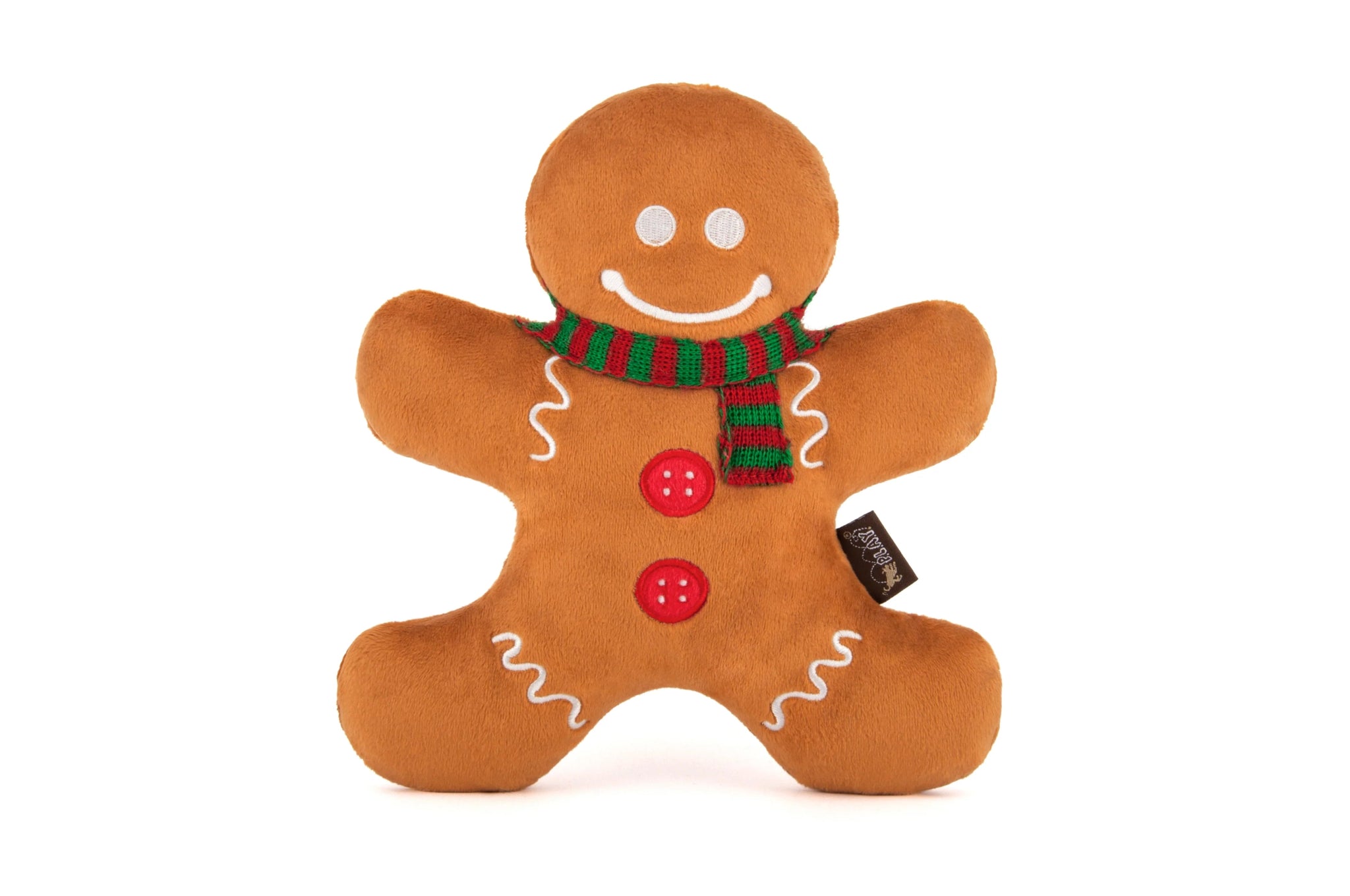 P.L.A.Y. Holiday Classic - Holly Jolly Gingerbread Man Plush Dog Toy