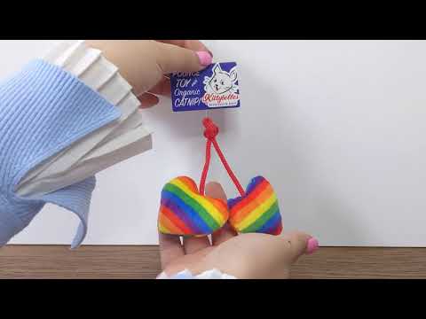 Kittybelles Pride Heart Strings - Catnip Plush Cat Toy with Crinkle