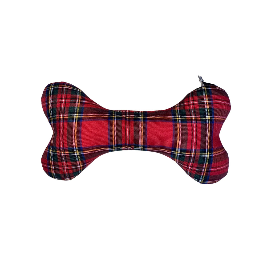 Rode Tartan Bot Hondenspeeltje – Handgemaakt in Barcelona