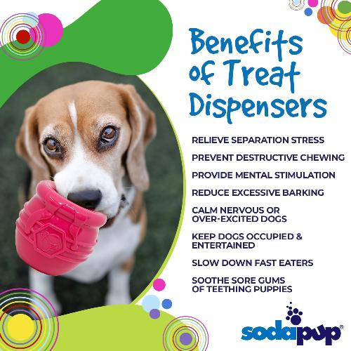 SodaPup Honey Pot Durable Rubber - Treat Dispenser &amp; Frozen Enrichment Toy for Dogs - Share Happy Outfits