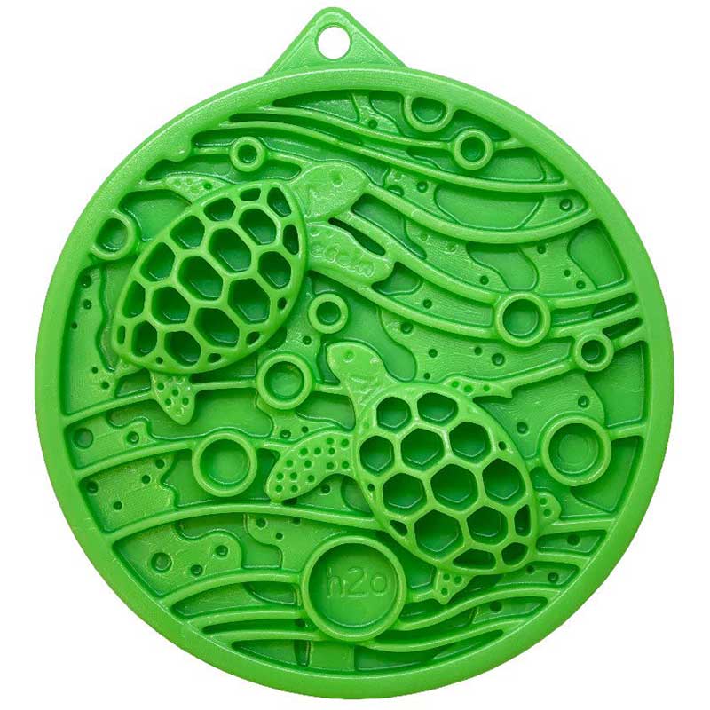 Green silicone mat with turtle design and &