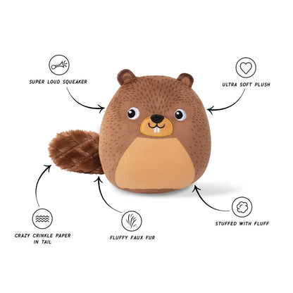 The Dam Boss™ Beaver Dog Toy | Plush Dog Toy with Squeaker &amp; Crinkle - Share Happy Outfits