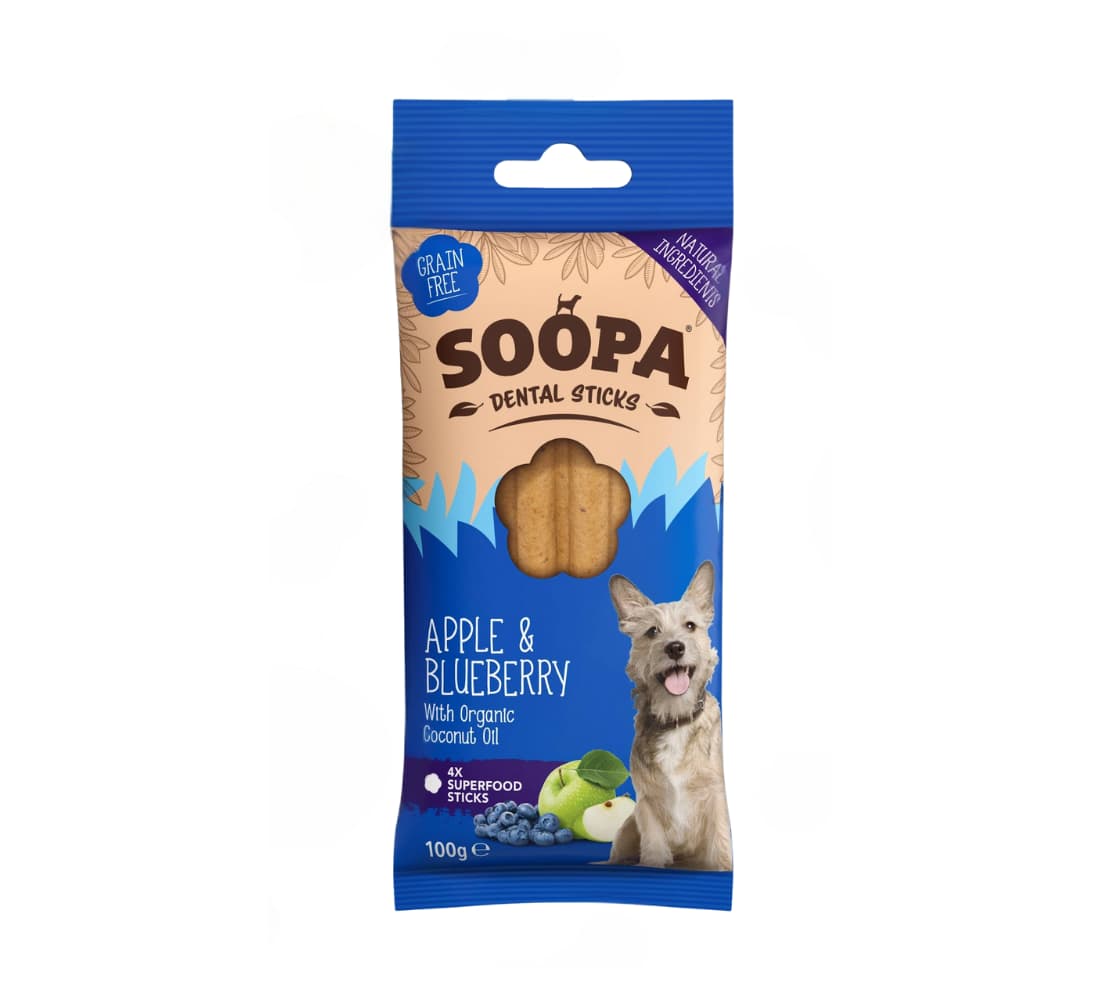 Vegan Natural Dog Dental Stick -  Apple &amp; Blueberry Sticks - Share Happy Outfits
