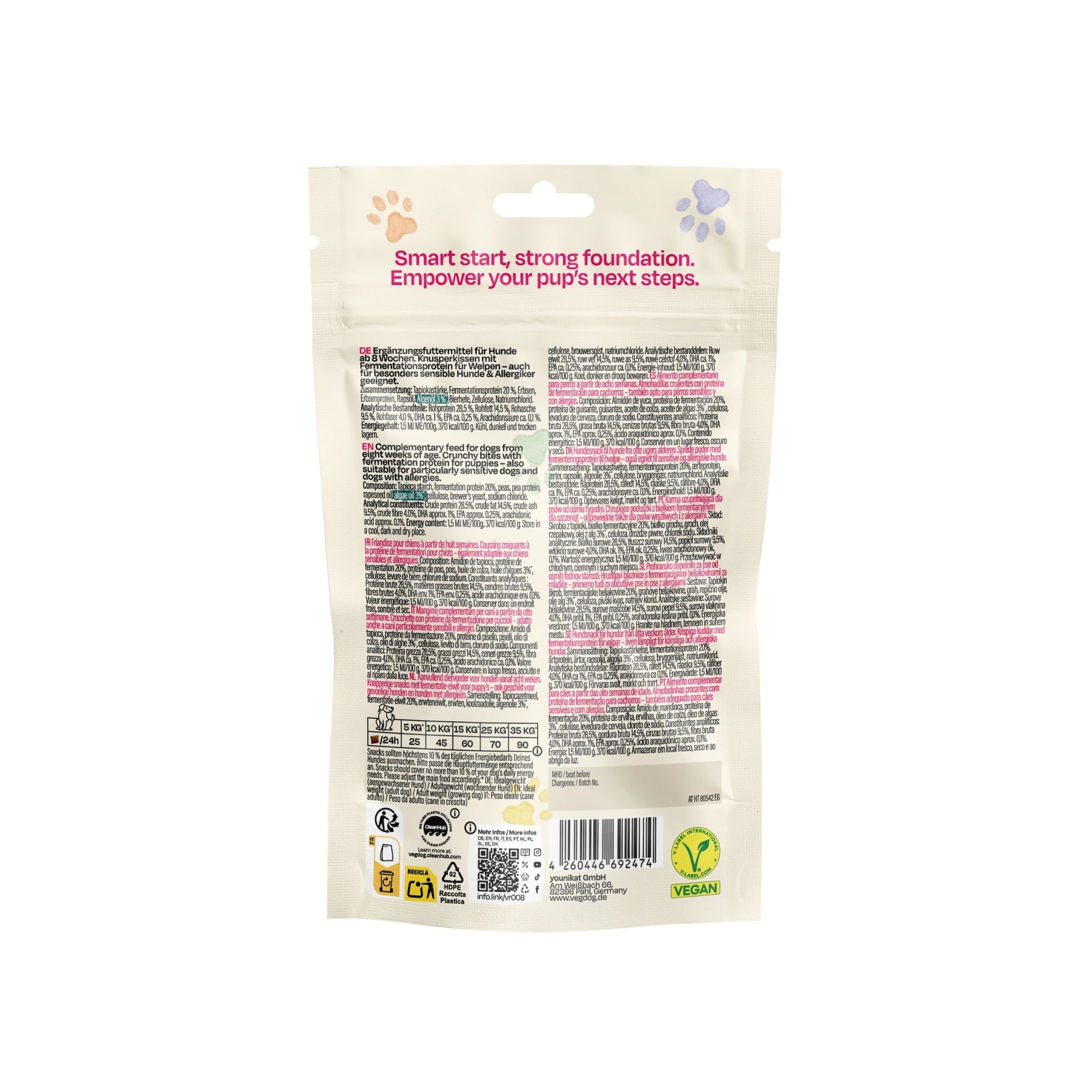 VEGDOG Brainy Bites – Puppy Training Treats with DHA, EPA &amp; ARA for Brain Development - Less than 1 kcal per piece - Share Happy Outfits