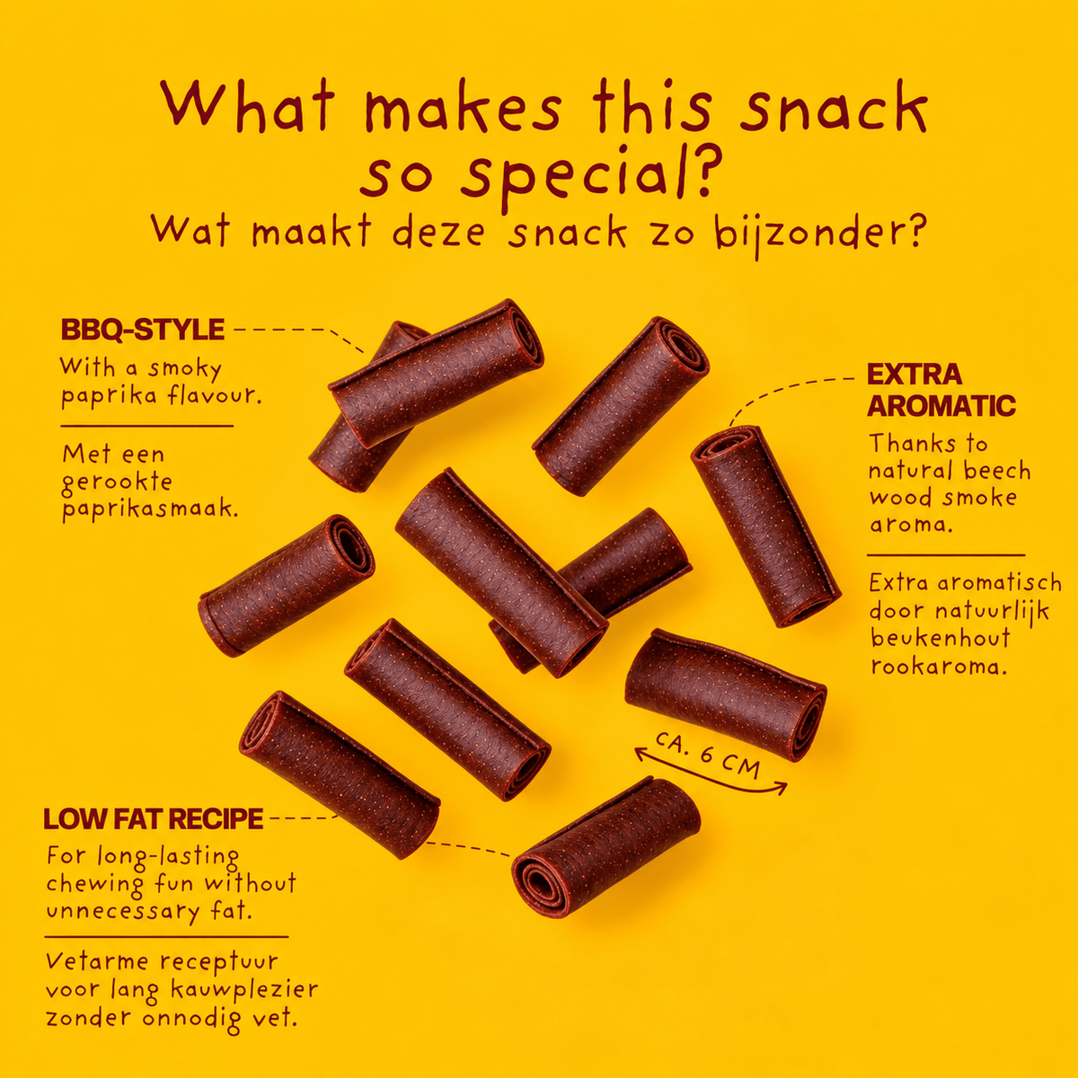 VEGDOG Chevvies Small - Vegan BBQ Dog Chews with Smoked Paprika - Share Happy Outfits