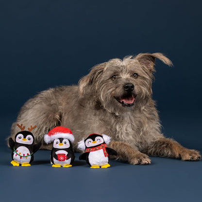 Waddle Squad - 3-Piece Christmas Penguin Dog Toy Set