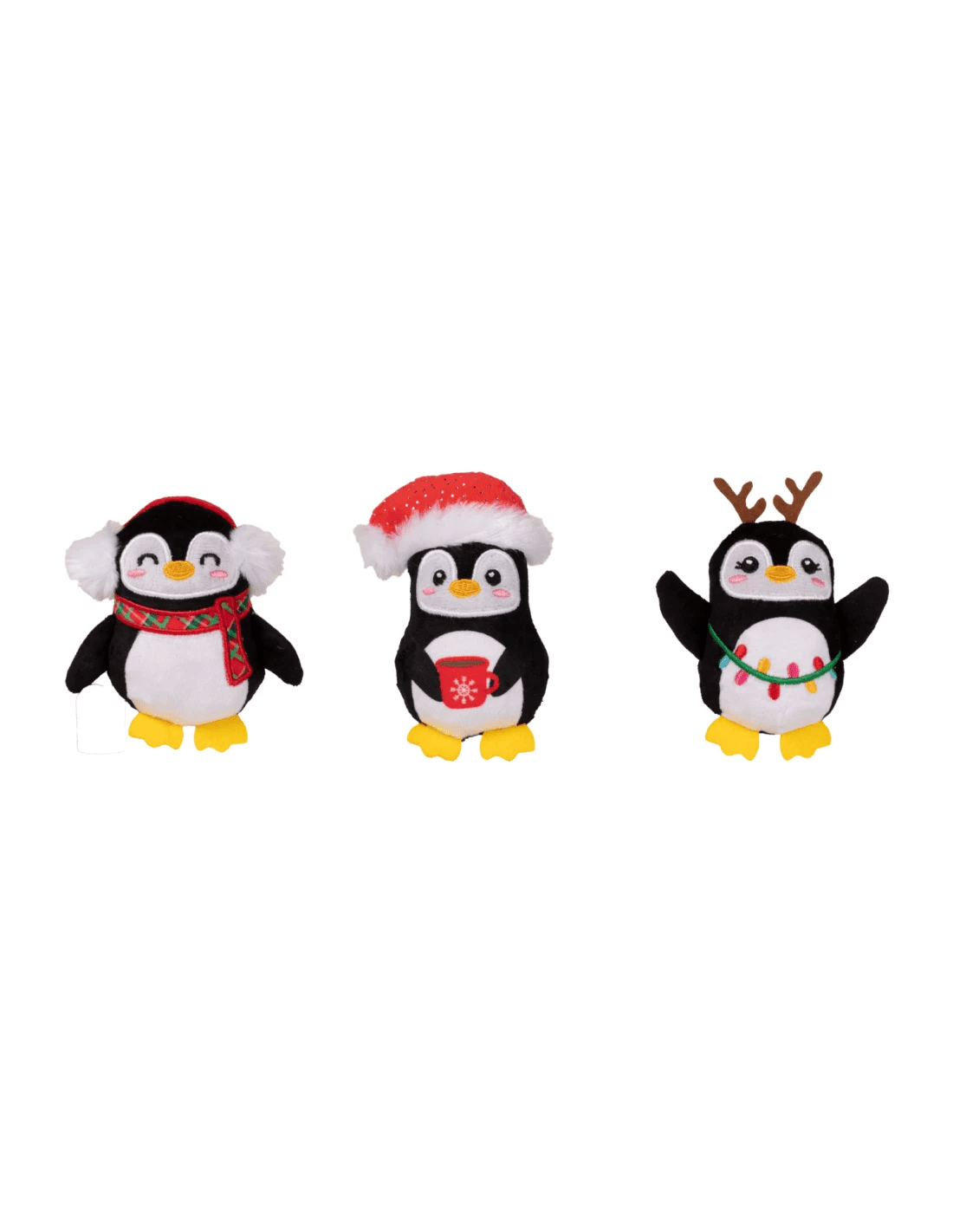 Waddle Squad - 3-Piece Christmas Penguin Dog Toy Set