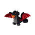 Plush dragon toy with red wings on a white background