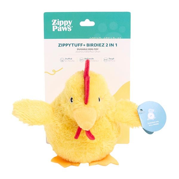 ZippyTuff+ 2-in-1 Birdiez Chicken - Easter Dog Toy for Tough Players - Share Happy Outfits